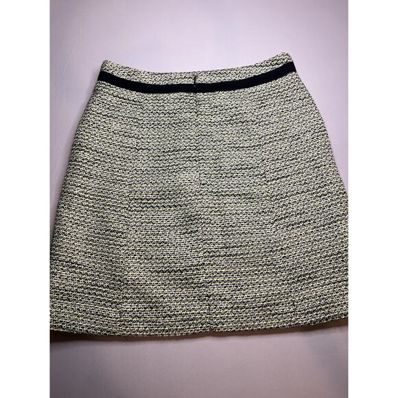 Halogen Women’s Lime Green And Black Tweed Skirt With Black Accents Size 4 - Picture 3 of 6